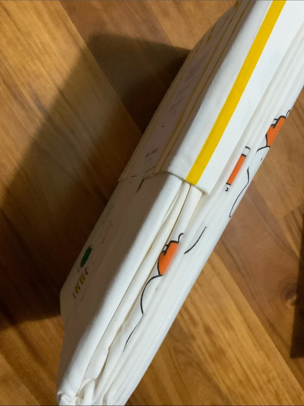 NWT Miffy Yellow Stripe Twin Duvet set with matching Miffy pillow case